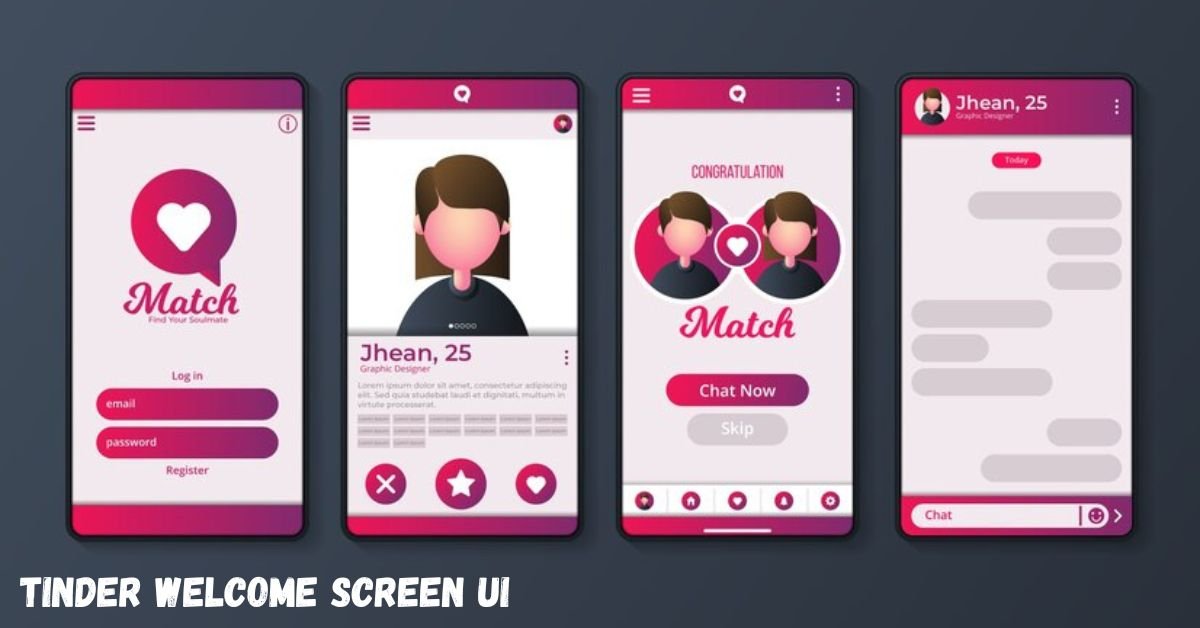 tinder welcome screen ui
